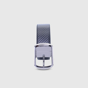 Agile II Formal Belt in genuine leather with a reversible buckle and black carbon textured finish