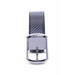 Elegant Agile II belt with a dual-sided strap and black carbon textured leather