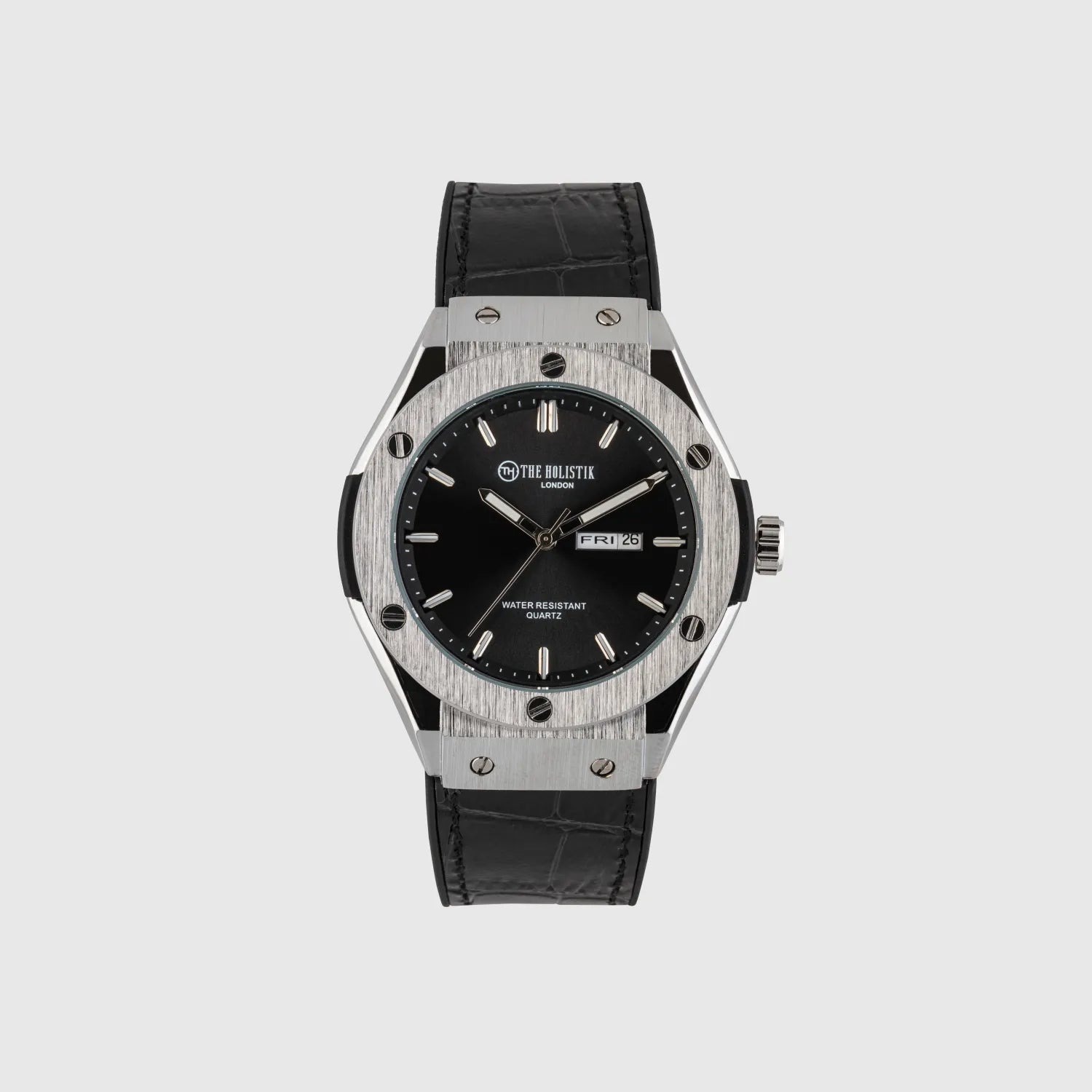 Apex Steel Watch for Men | Bold Dial | Crocodile Leather Strap | Smart Casual Style