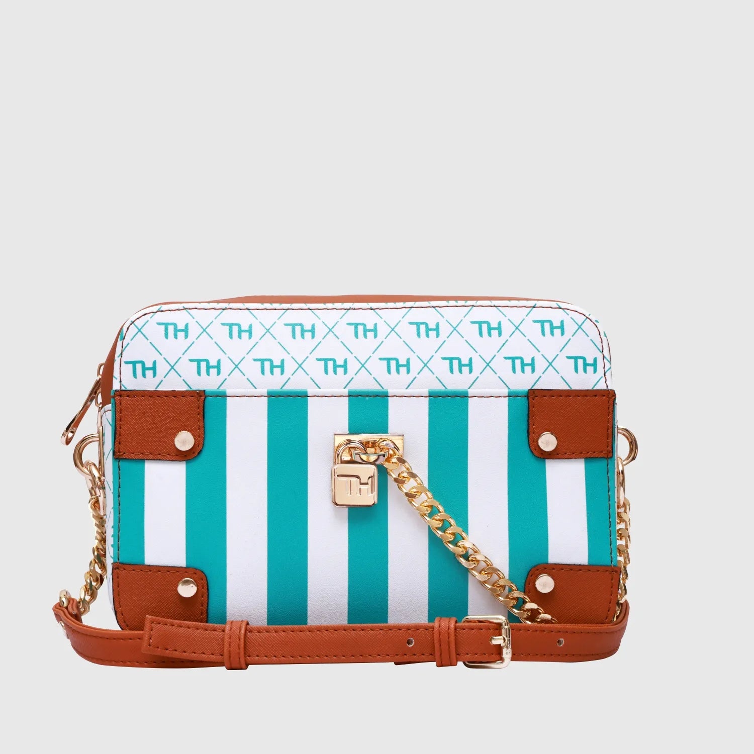 Athens Party Sling Bag for Women | Crossbody Bag | Stripe Print Design | Blue-White