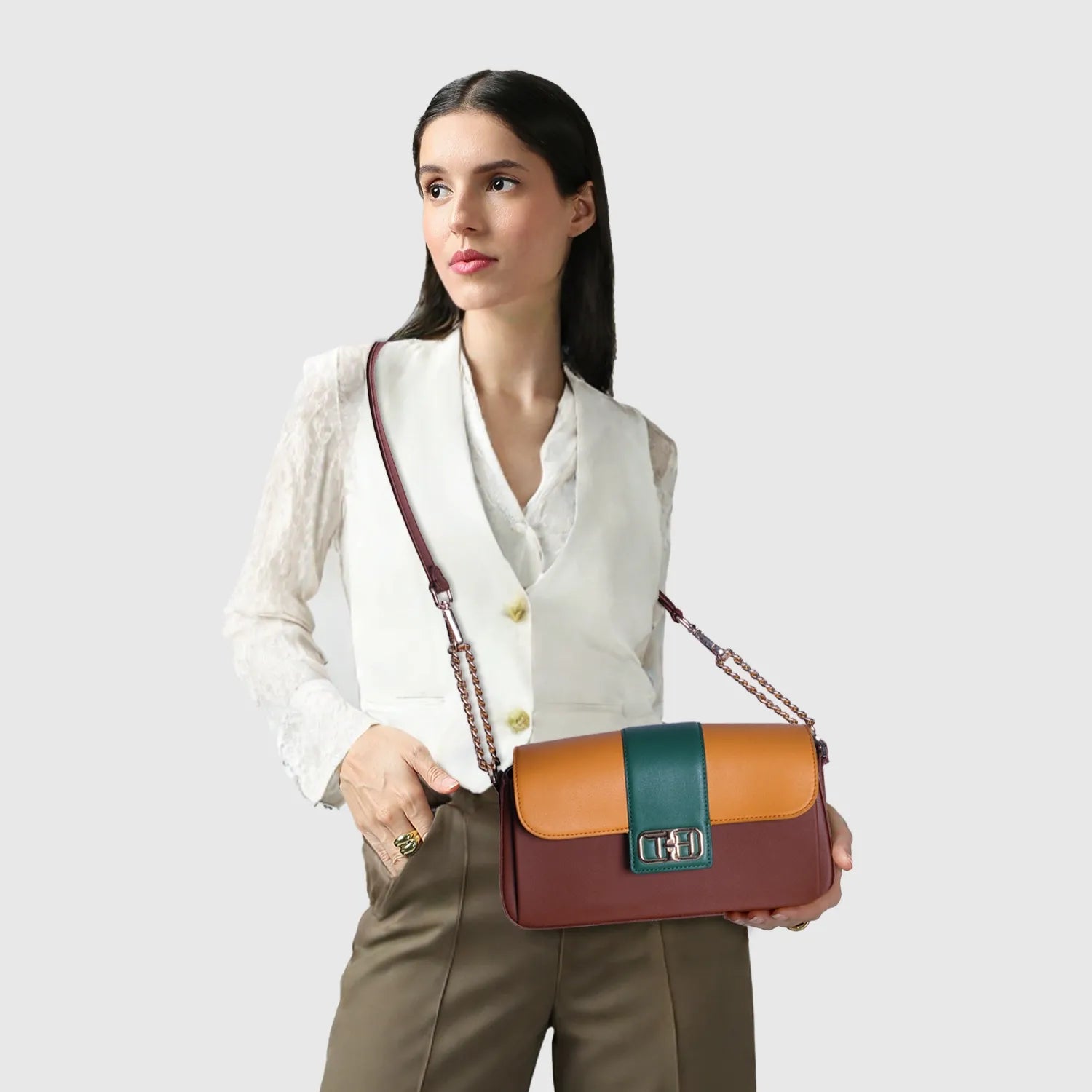 Bella Shoulder/Sling Bag for Women | Color block Bag | Evening Bag