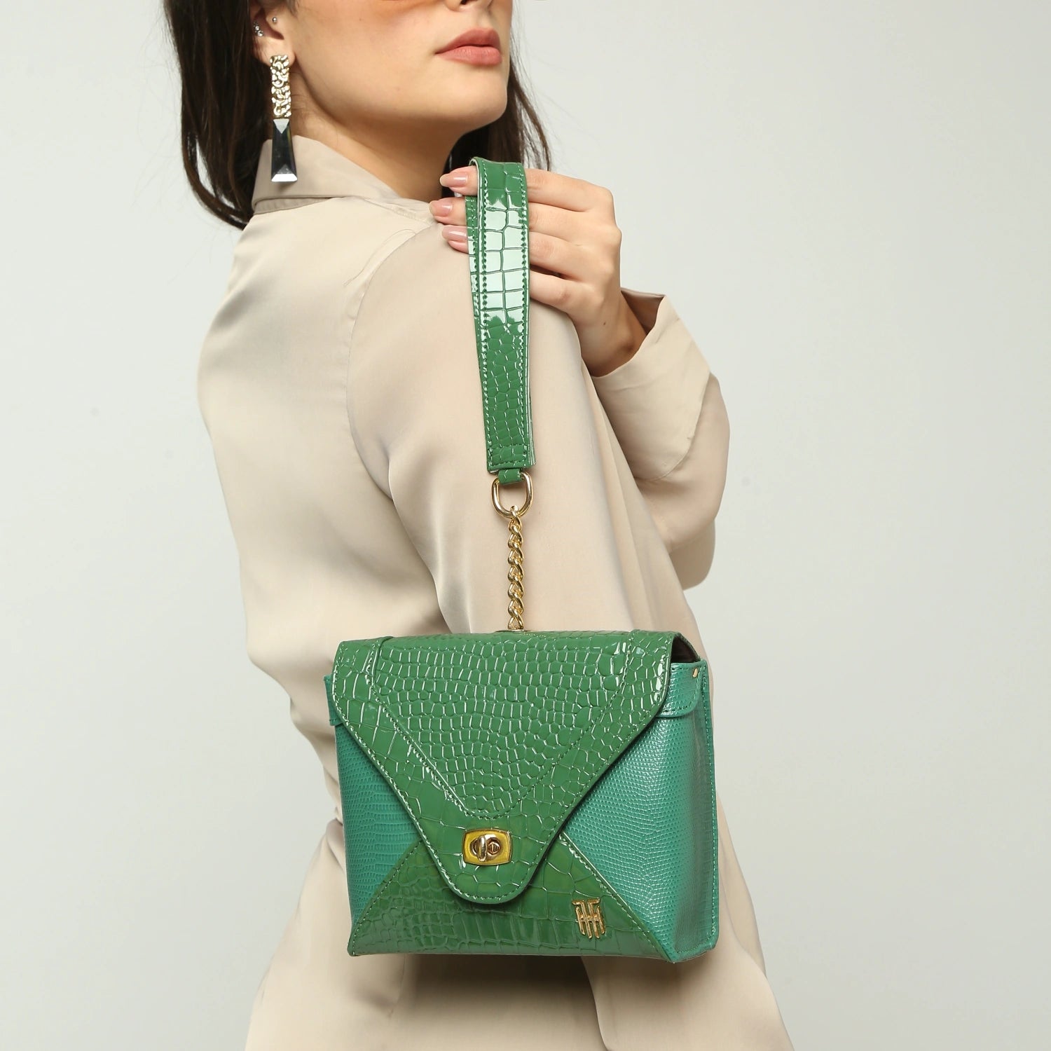 Glitter II Party Purse for Women | Evening purse for Girls | Red/Green/Gold