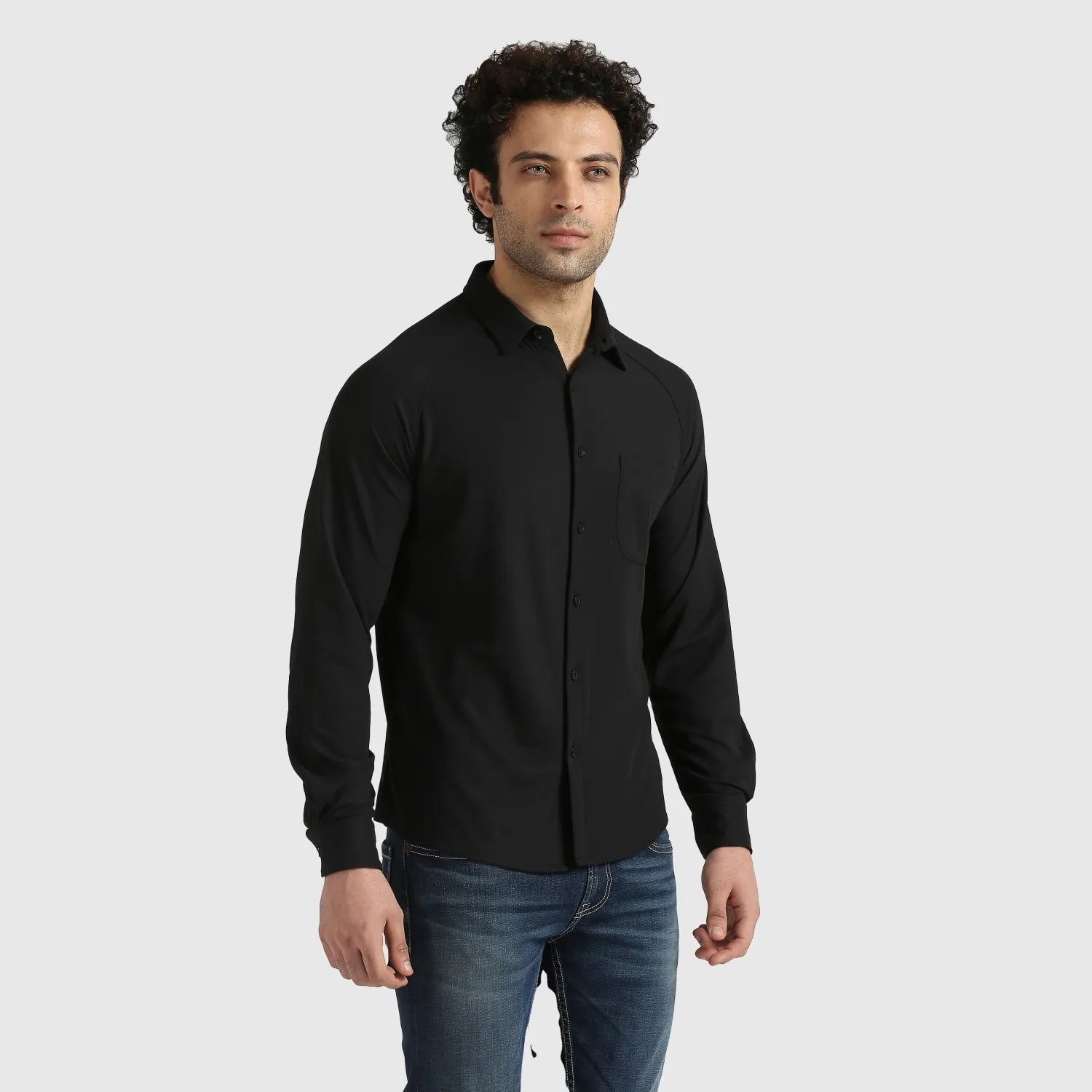 Iris Casual Shirt Men | Black Party Shirt | Breathable Long Sleeve Shirt | Stylish Shirt