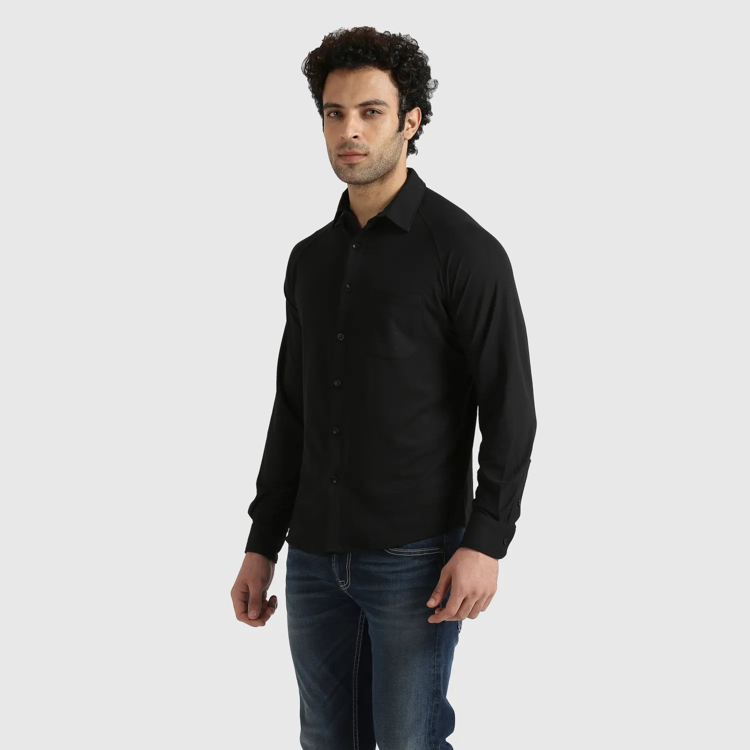 Iris Casual Shirt Men | Black Party Shirt | Breathable Long Sleeve Shirt | Stylish Shirt