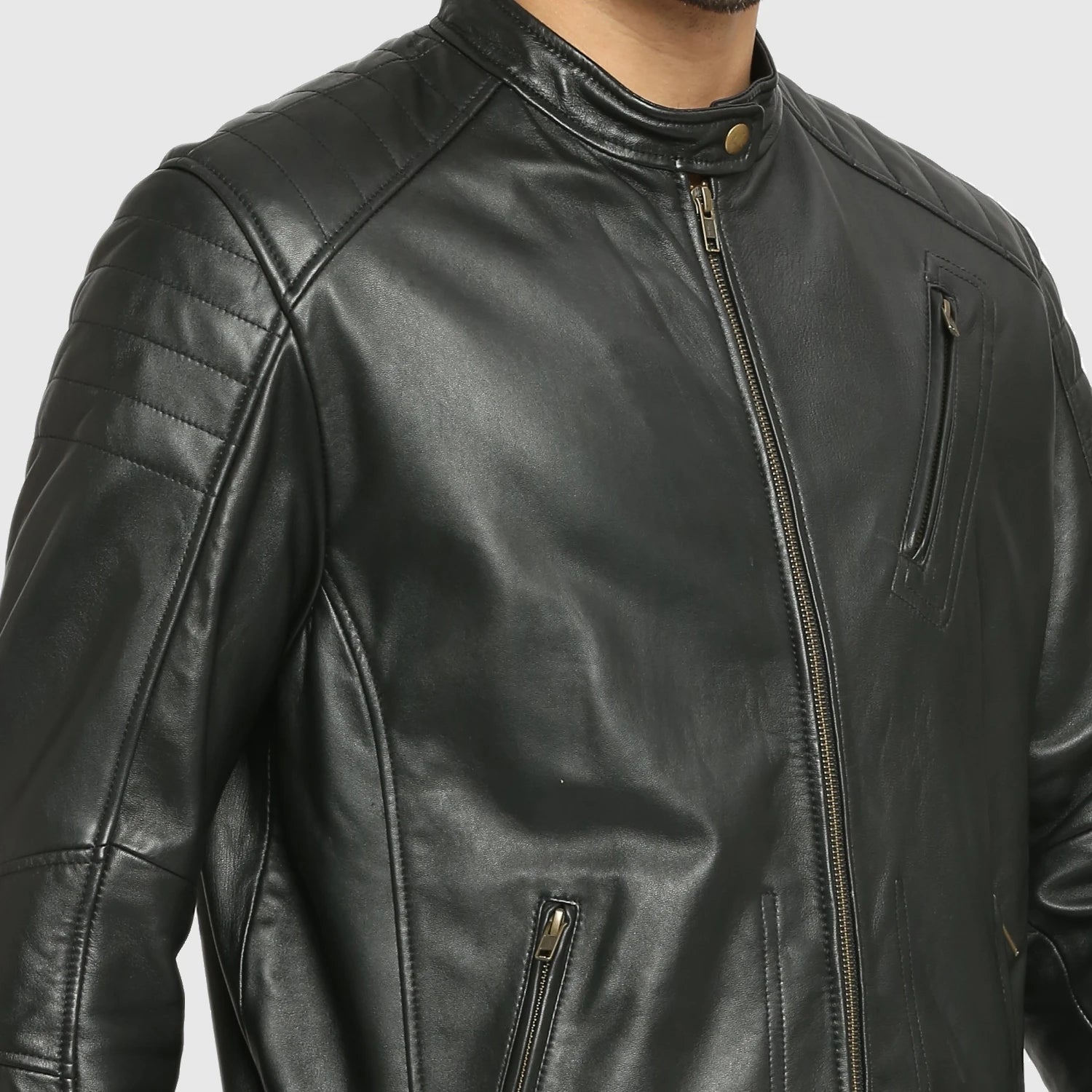 Knight Genuine Leather Jacket for Men | Biker Jacket | Black Party Jacket |