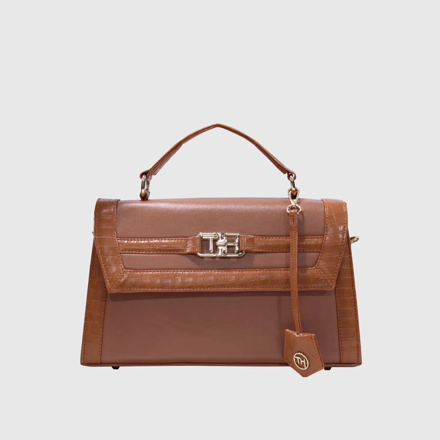 Melissa Handbag for Women | Croco Vegan Leather | Tan, Black