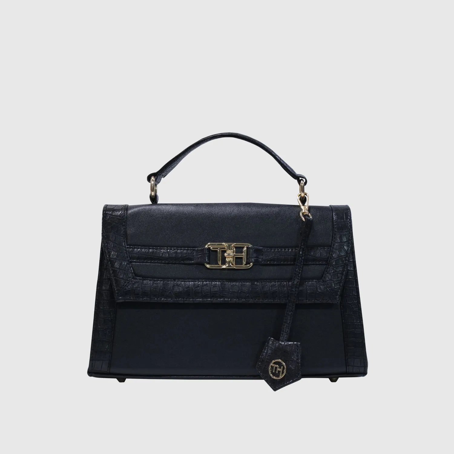 Melissa Handbag for Women | Croco Vegan Leather | Tan, Black