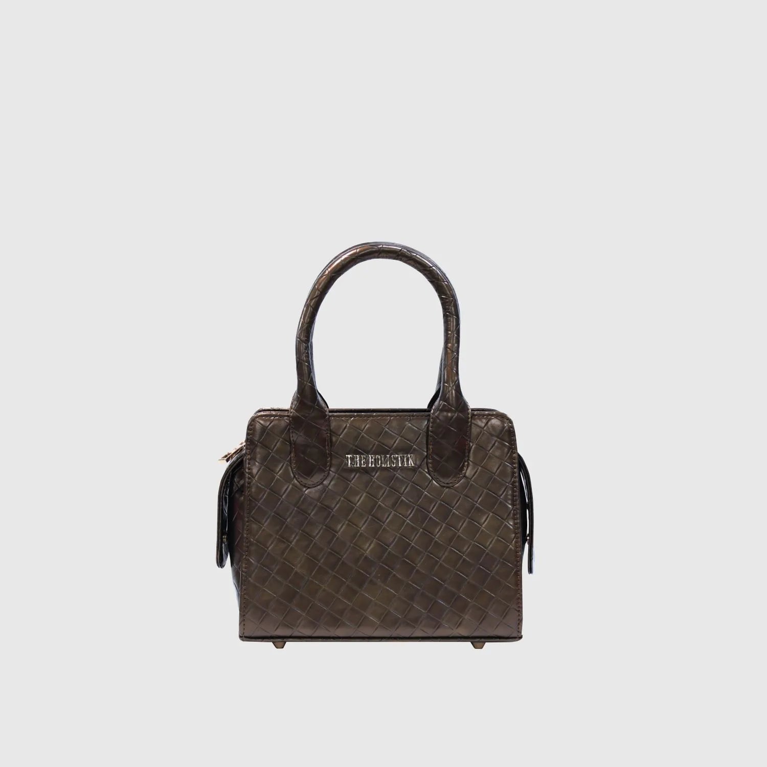 Naomi Walnut Brown Handbag | Vegan Leather | Metallic Finish |Shoulder Bag