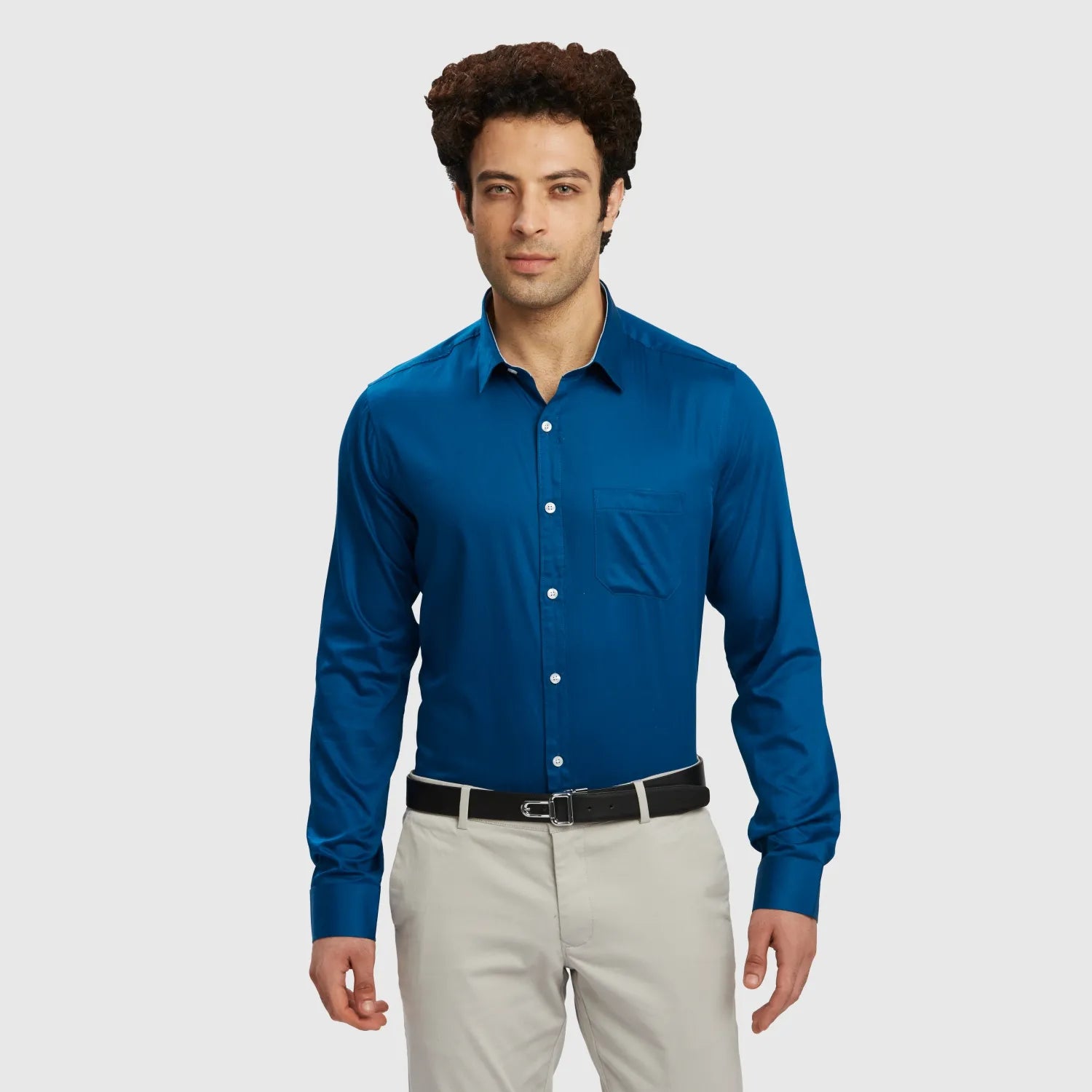 Omega Formal Shirt for Men | 100% Giza Cotton | Slim Fit Office Shirt | Full Sleeves Shirt
