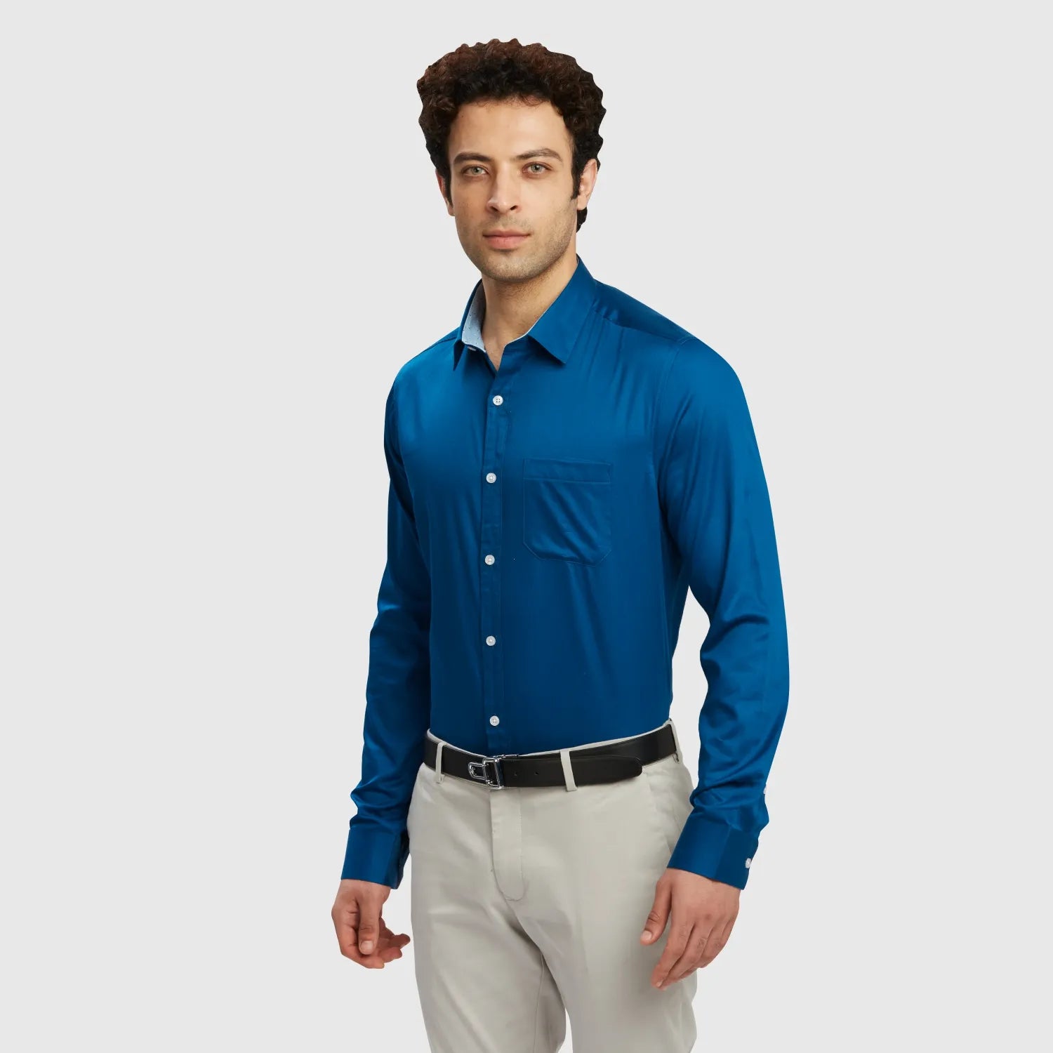 Omega Formal Shirt for Men | 100% Giza Cotton | Slim Fit Office Shirt | Full Sleeves Shirt