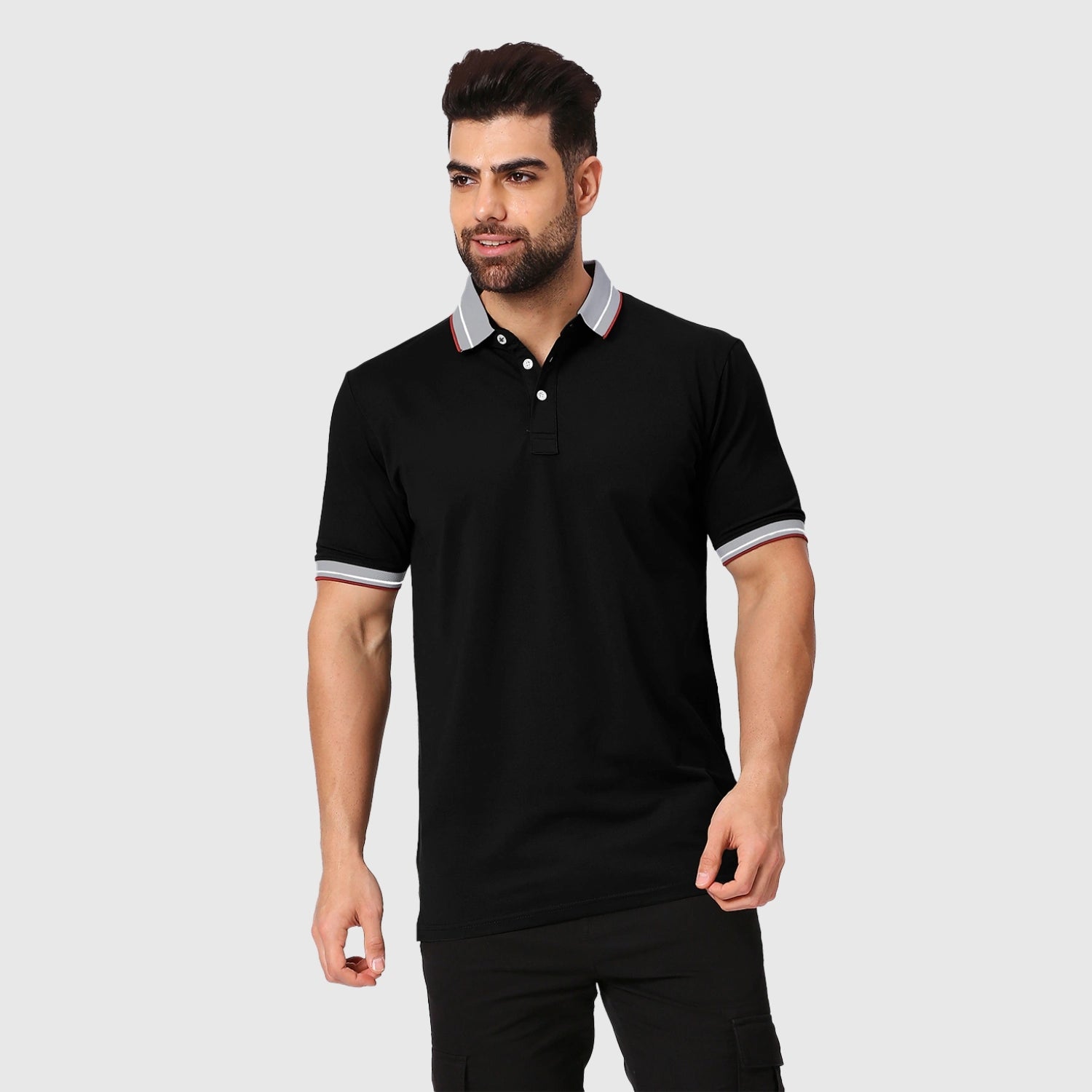 Panache Polo T-Shirt Men |Cotton Blend | Casual T-shirts | Jacquard collar