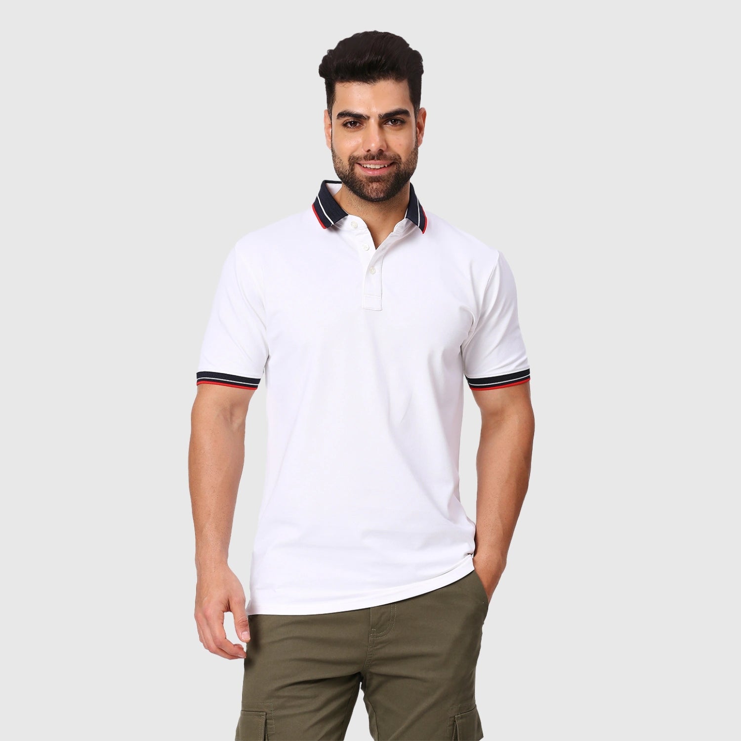 Panache Polo T-Shirt Men |Cotton Blend | Casual T-shirts | Jacquard collar