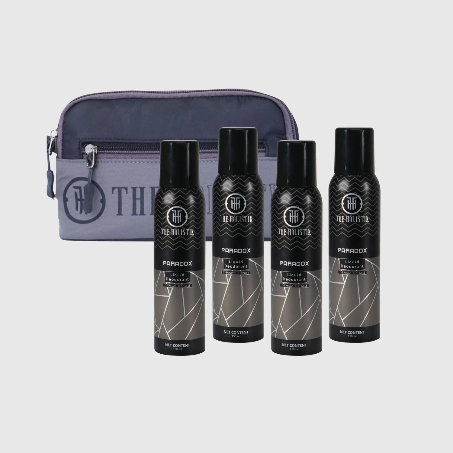 Paradox Liquid Deodorant for Men | No Gas | Set of 4 | Free Pouch |150ml each