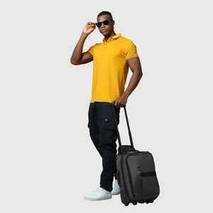 black designer travel trolley bag