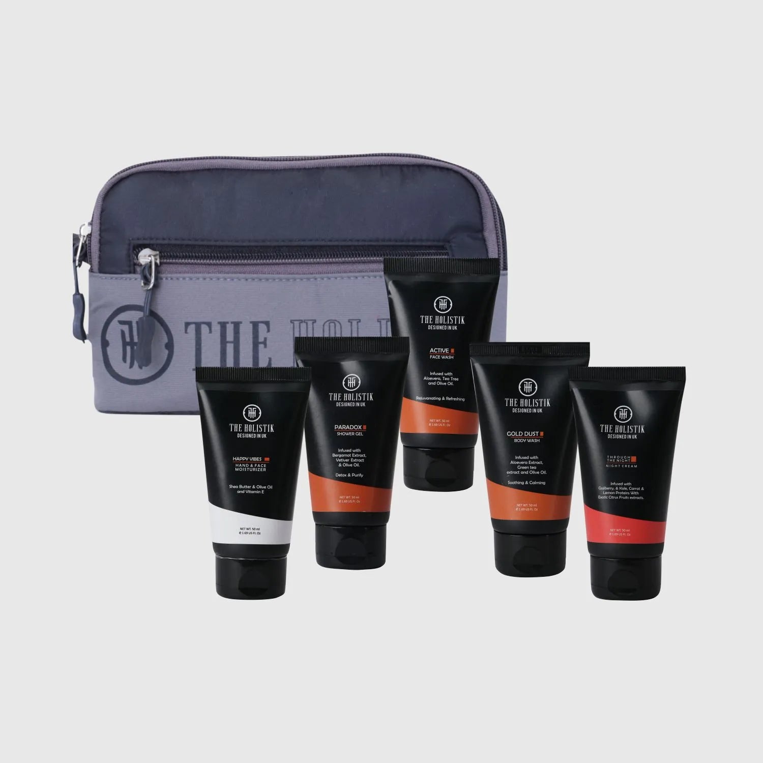TotalCare Essentials Personal Care Combo for Men & Women | Shower Gel/Face Wash/Moisturizer/Night Cream | Free Pouch