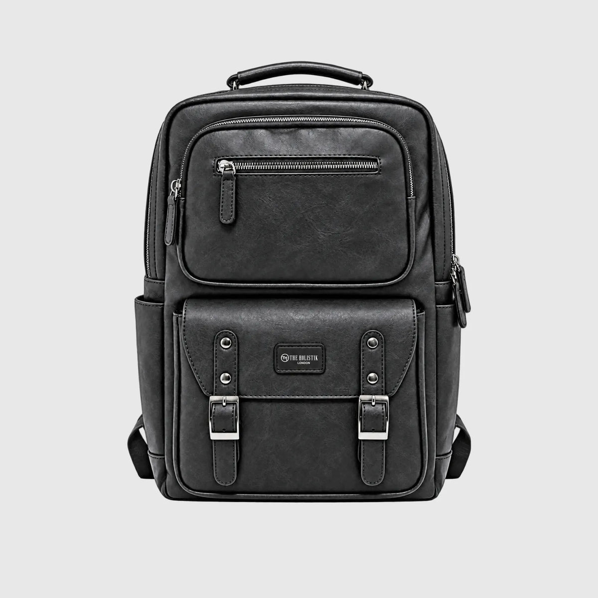 Porto Laptop Backpack for Men | Brown Faux Leather Business Backpack | The Holistik