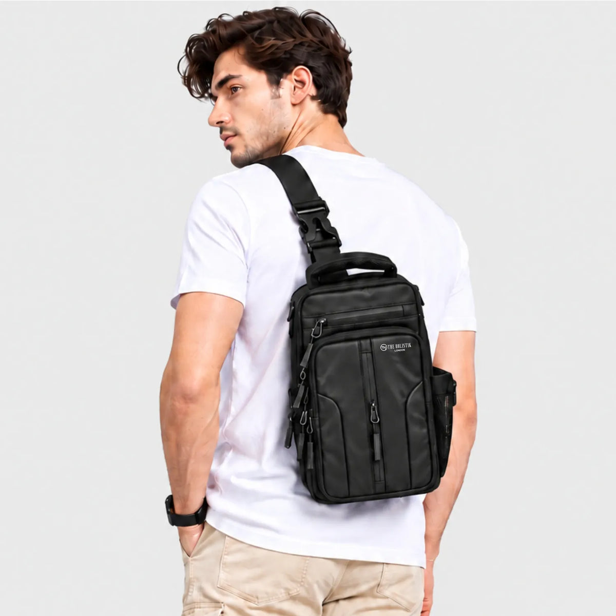 Roam Multi-Functional Sling Bag for Men | Sling Bag with USB Charging Port | The Holistik