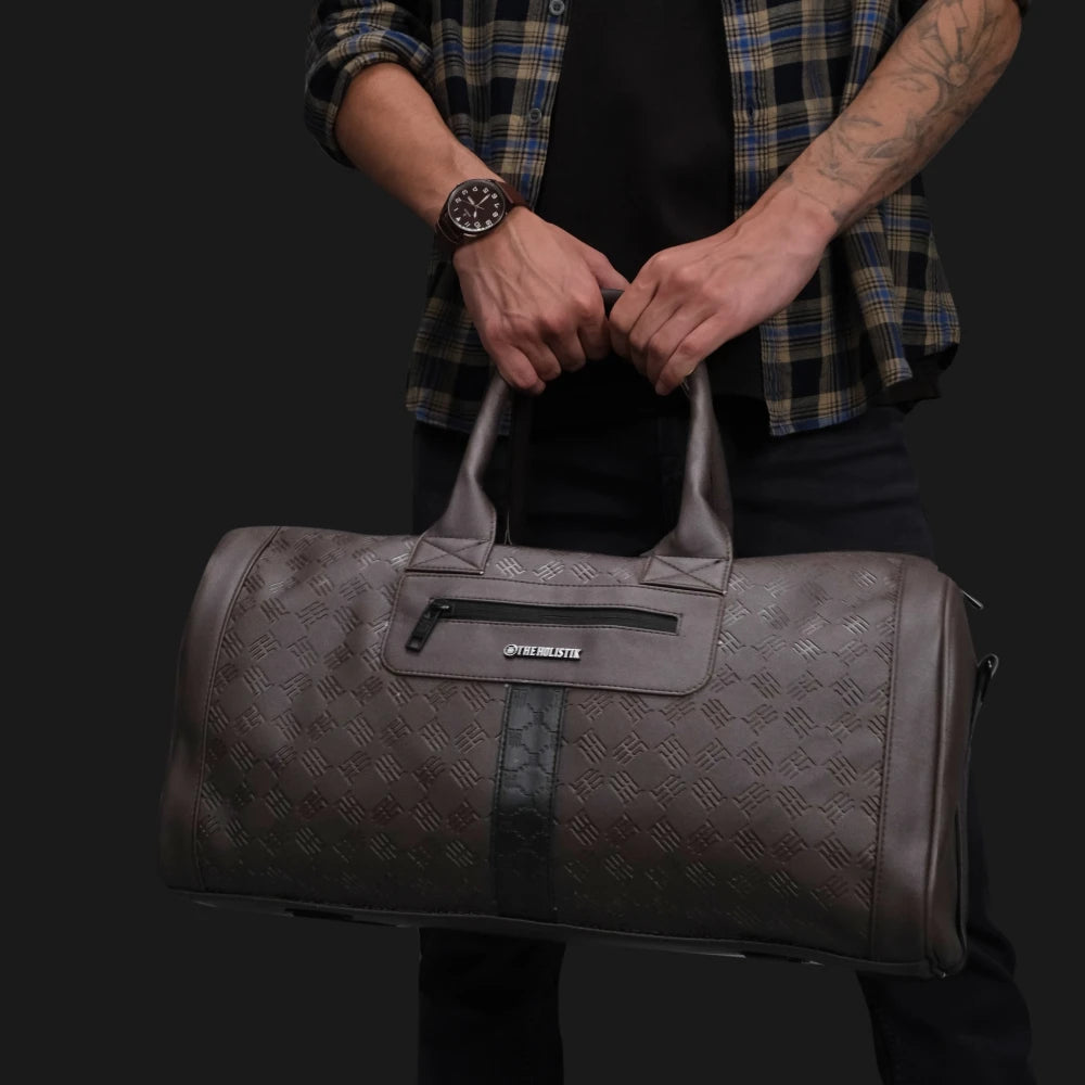 Travelator Stylish Duffel Bag Men | Travel Bag |  Handcrafted | Brown | Black