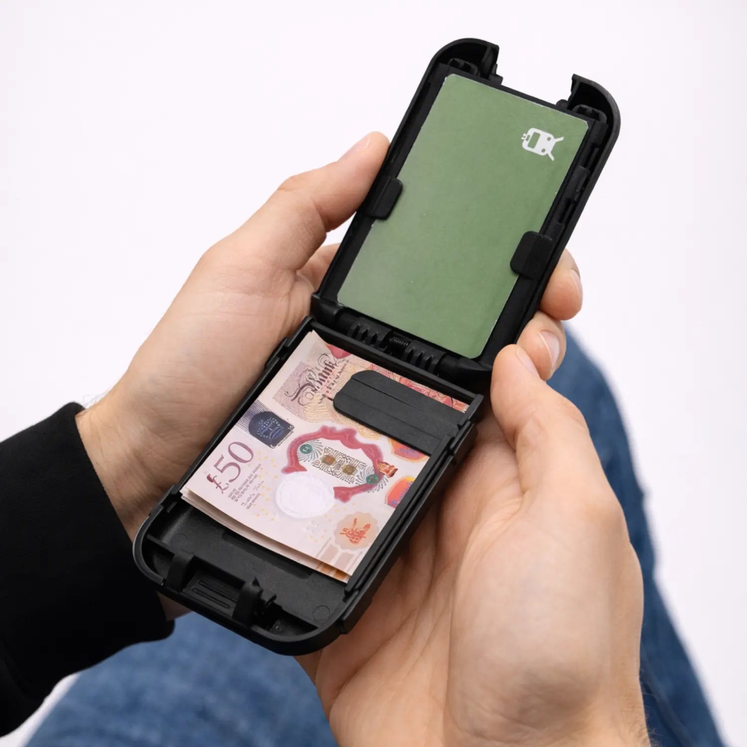 UrbanVault Flip Open Cardholder | Cash wallet | ABS Hard Case | Secure RFID