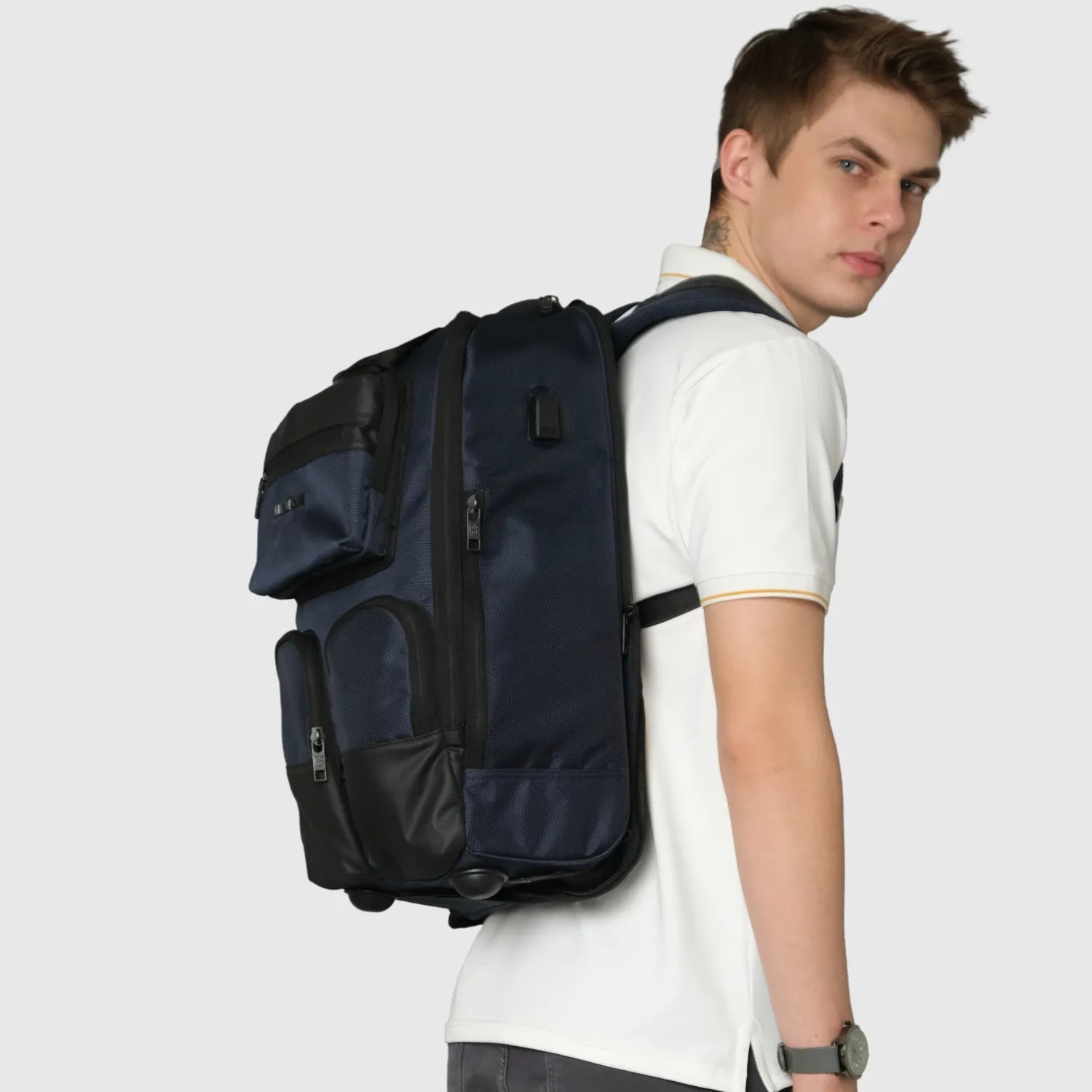 Ventura  Backpack Trolley | Travel Bag Men/Women | Laptop Compartment | Blue