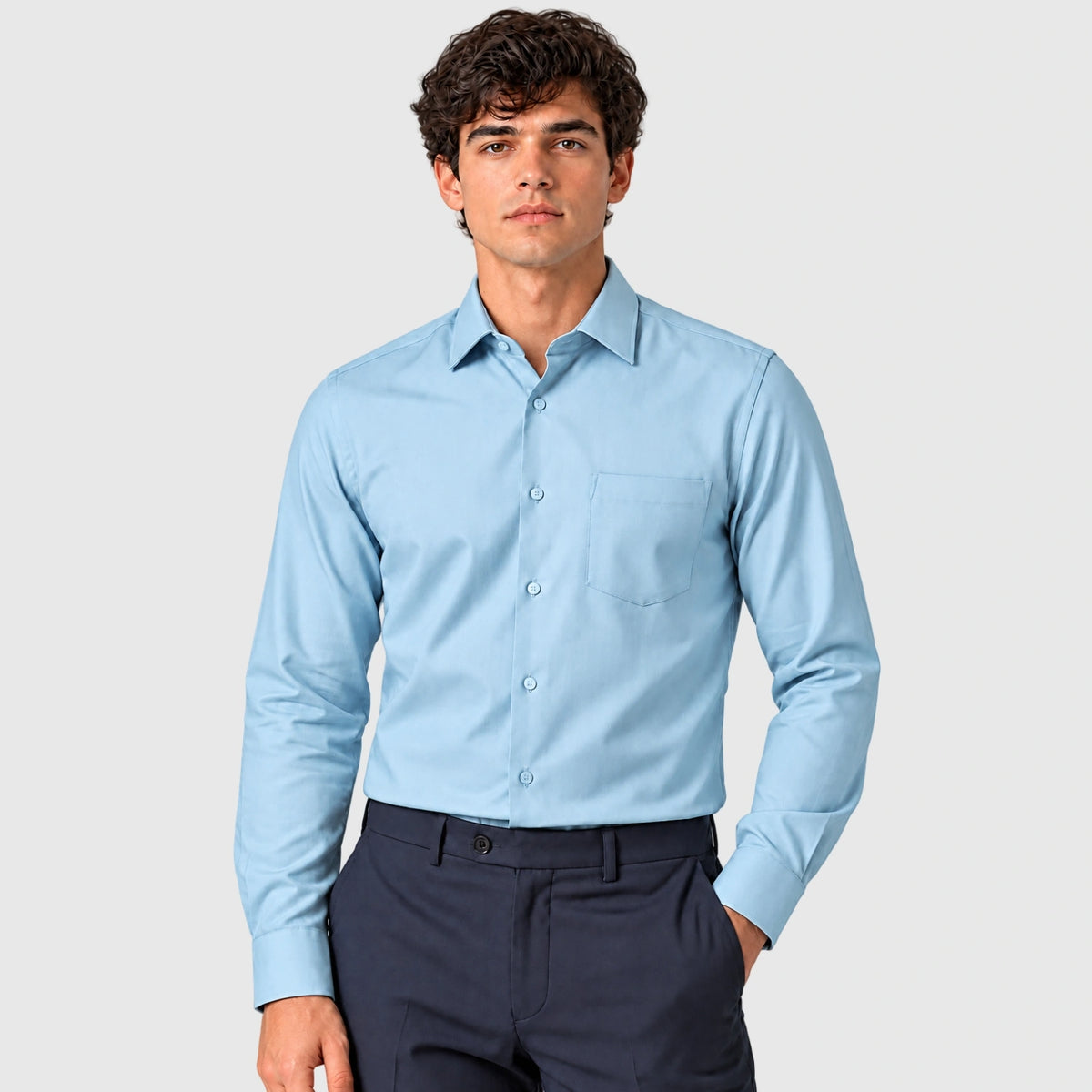 Crest Men’s Formal Shirt | Regular Fit Stretch Cotton Blend
