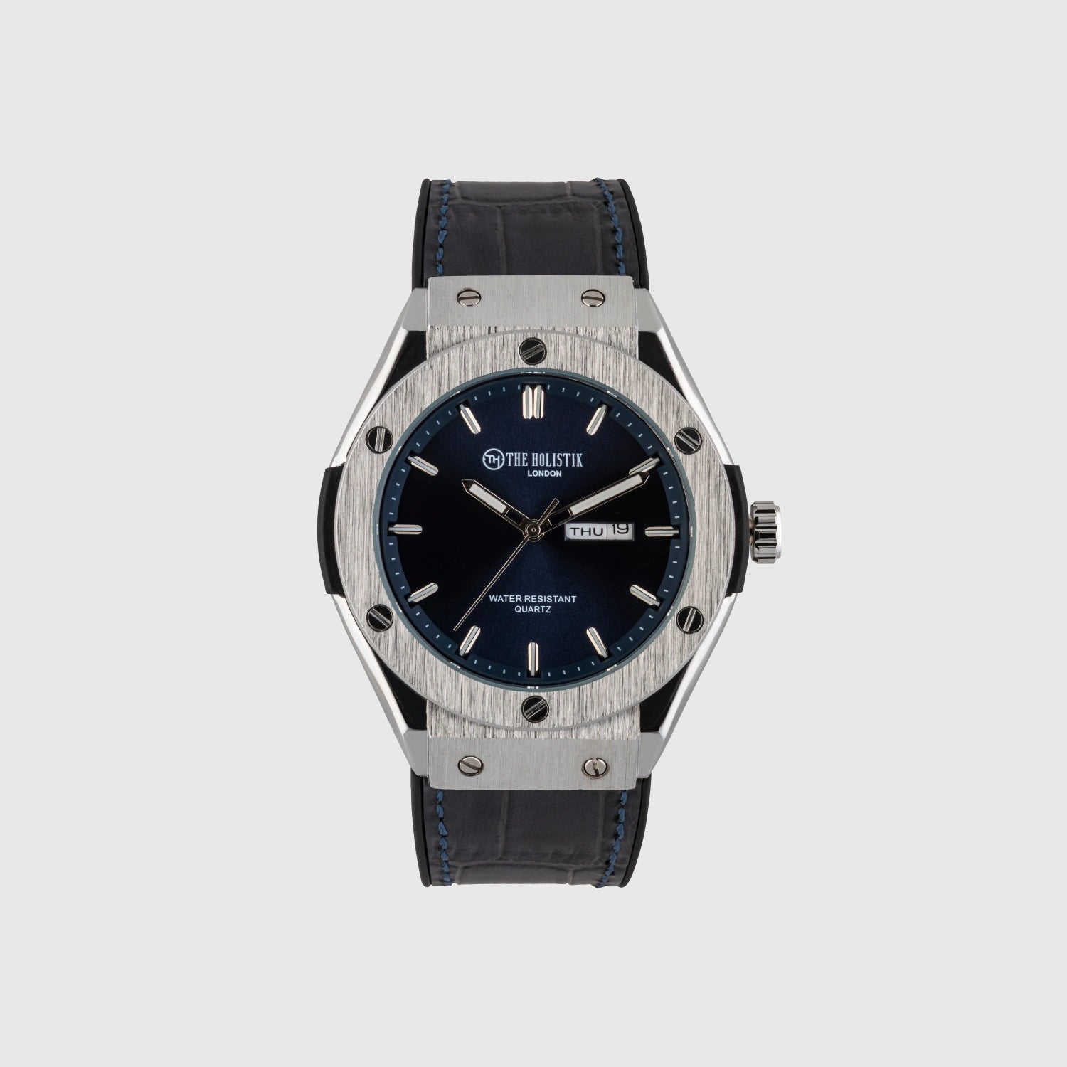 Apex Steel Watch for Men | Bold Dial | Crocodile Leather Strap | Smart Casual Style