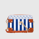 Athens Party Sling Bag for Women | Crossbody Bag | Stripe Print Design | Blue-White