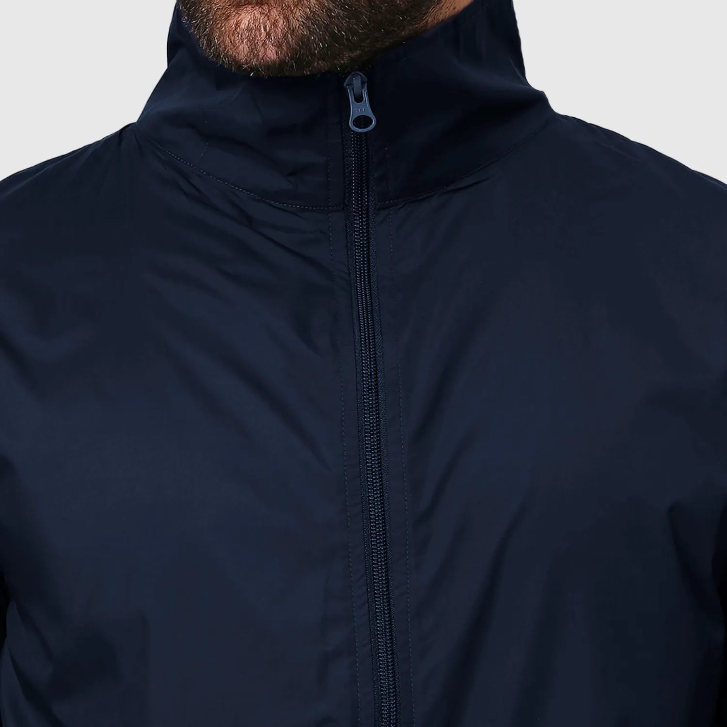 Lightweight navy blue jacket for travel