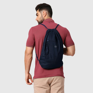 Hybrid jacket with drawstring backpack