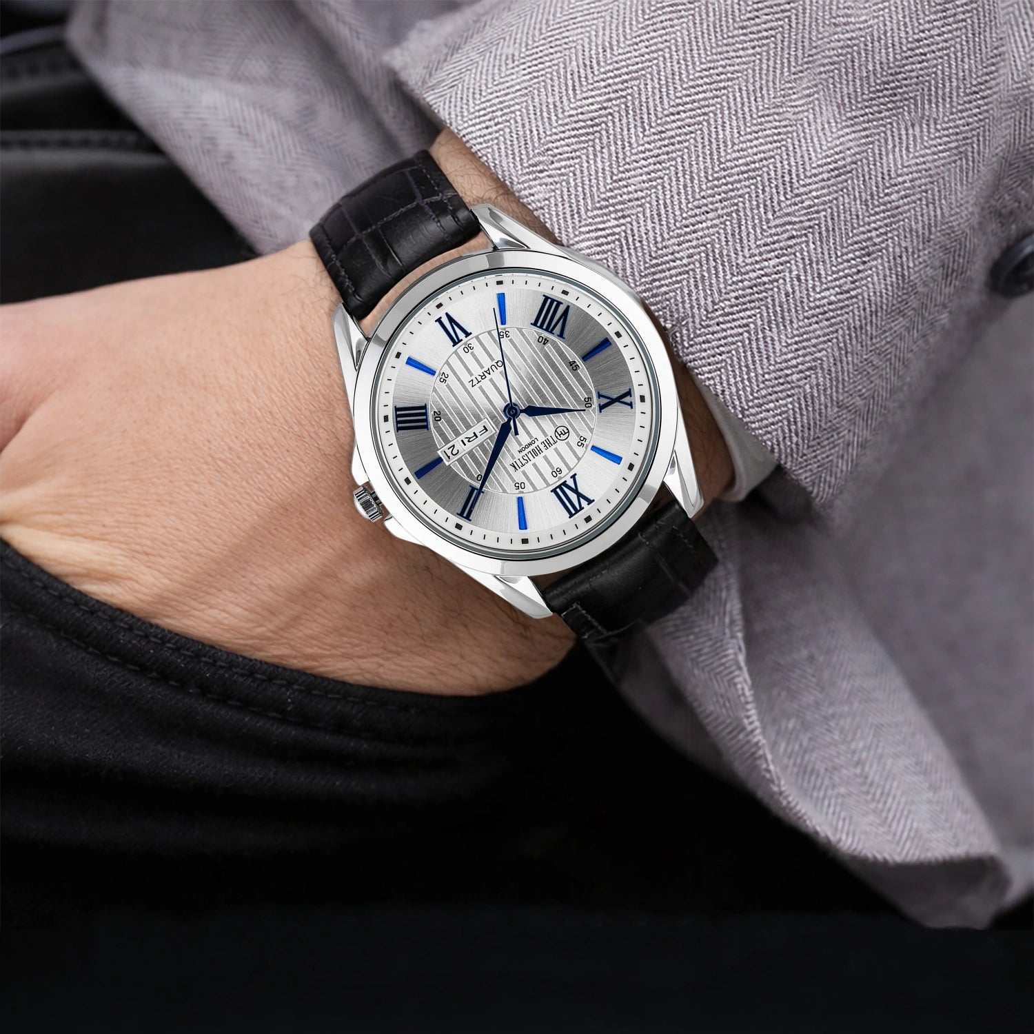Imperial Classic Business Watch for Men | Roman Dial | Day-Date Feature | Premium Design