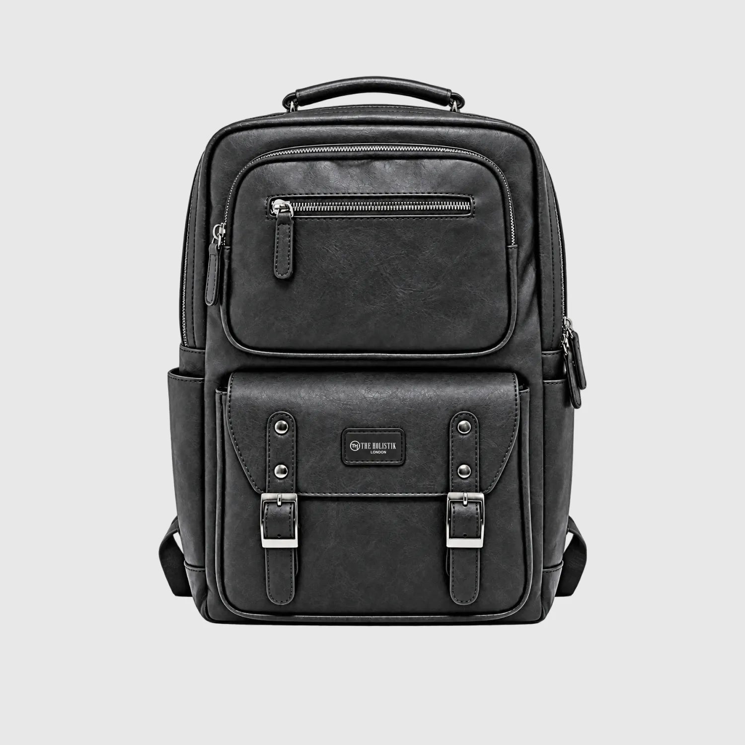 Porto Laptop Backpack for Men | Brown Faux Leather Business Backpack | The Holistik