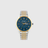 Velmore Watch for Men | Stylish Metal Strap | Day-Date Feature | Roman Dial | Formal & Casual Wear