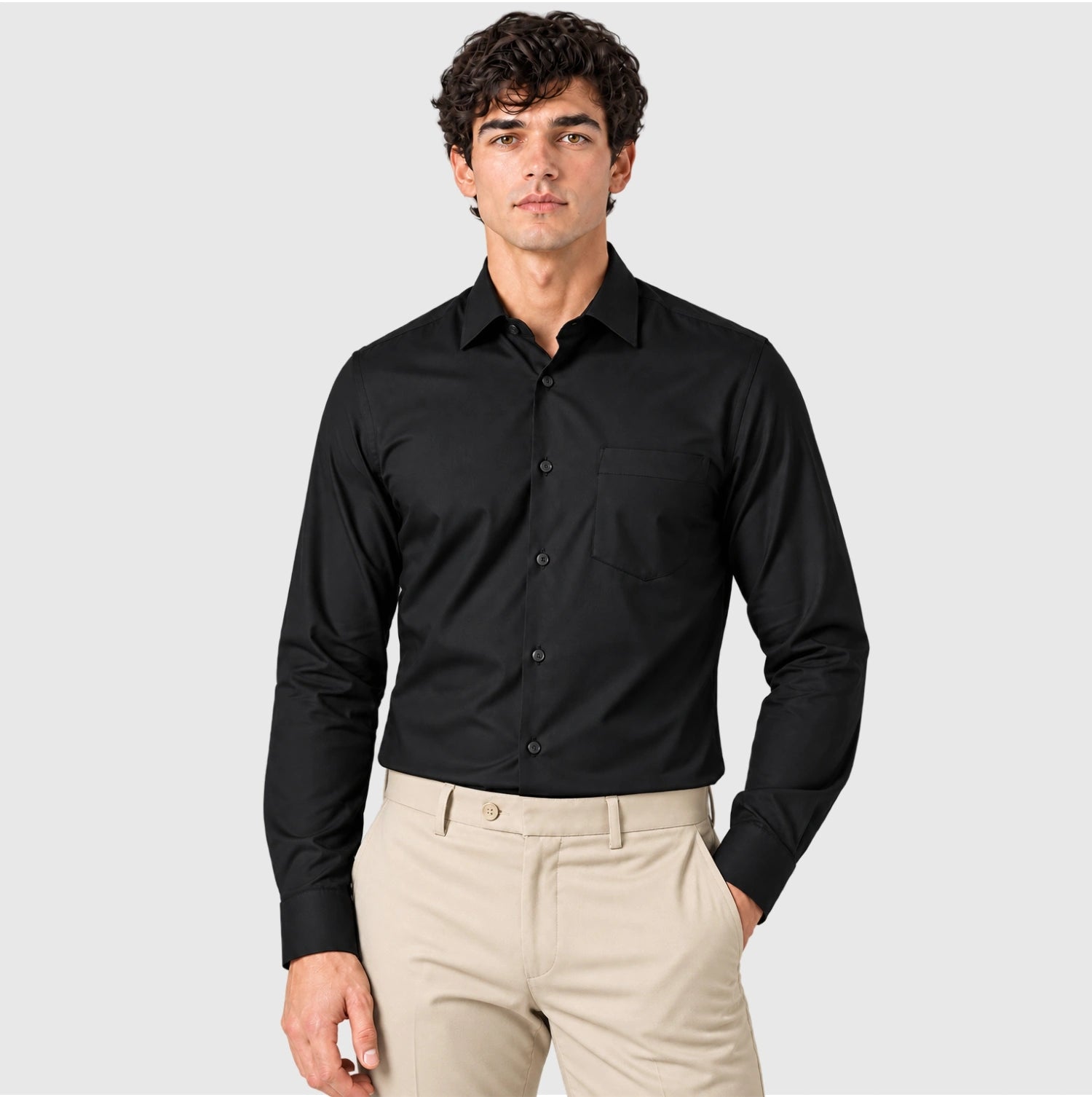 Crest Men’s Formal Shirt | Regular Fit Stretch Cotton Blend