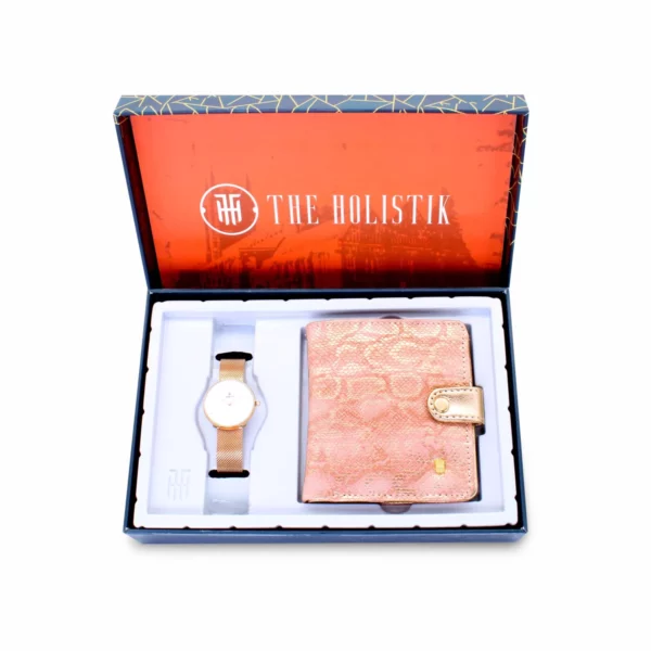 women's combo, women's watch, pink women's wallet, designer wallet, pink women's watch
