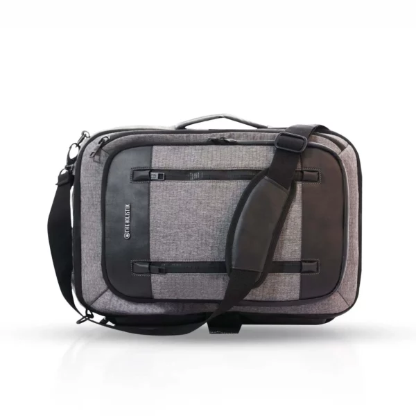 commuter backpack with apparel organizer, grey