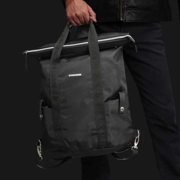 prime roll-top laptop backpack, black