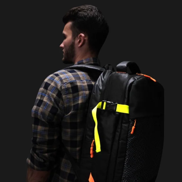 traverse stylish travel backpack with apparel organizer, black