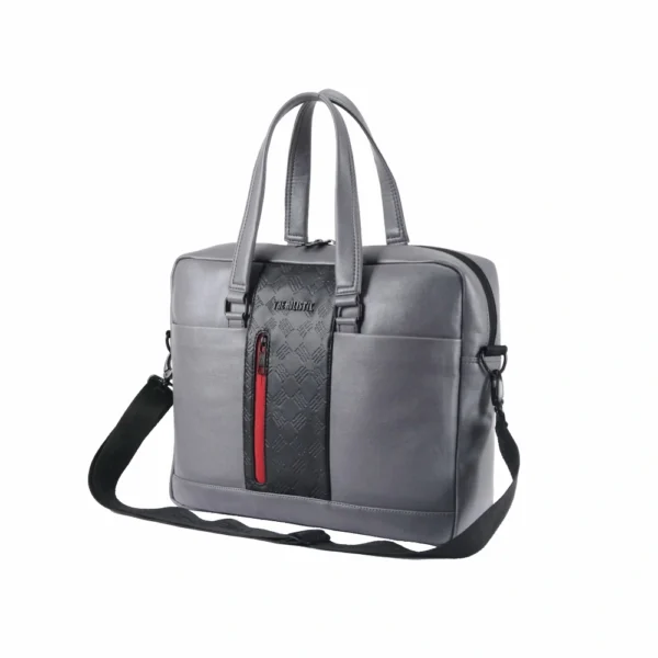 clever elegant laptop bag, grey/black, laptop up to 15" inch