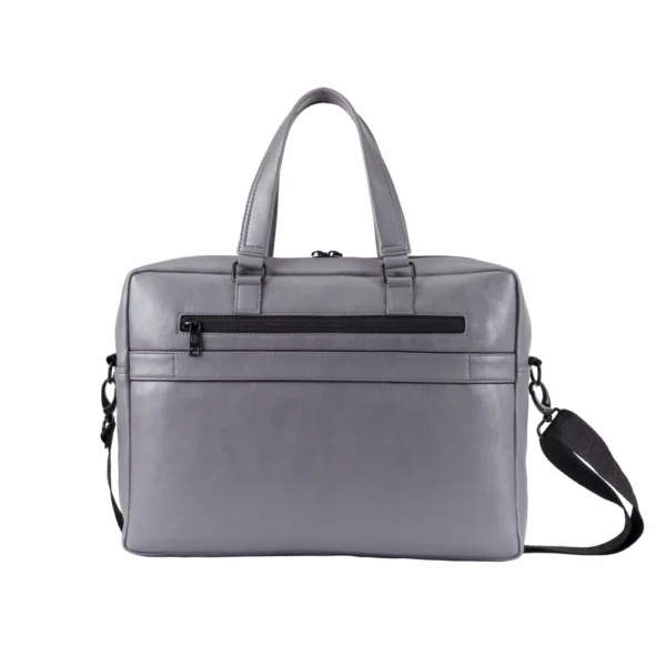 clever elegant laptop bag, grey/black, laptop up to 15" inch